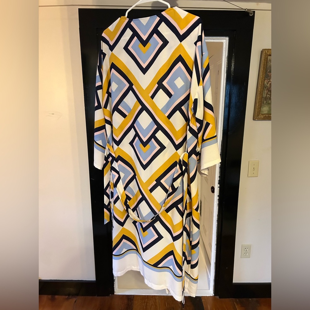 Geometric Patterned Kimono Duster - image 3